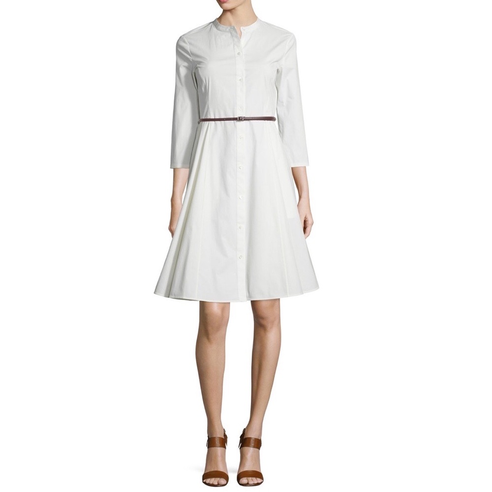Theory Kalsingas Belted Light Poplin Shirtdress